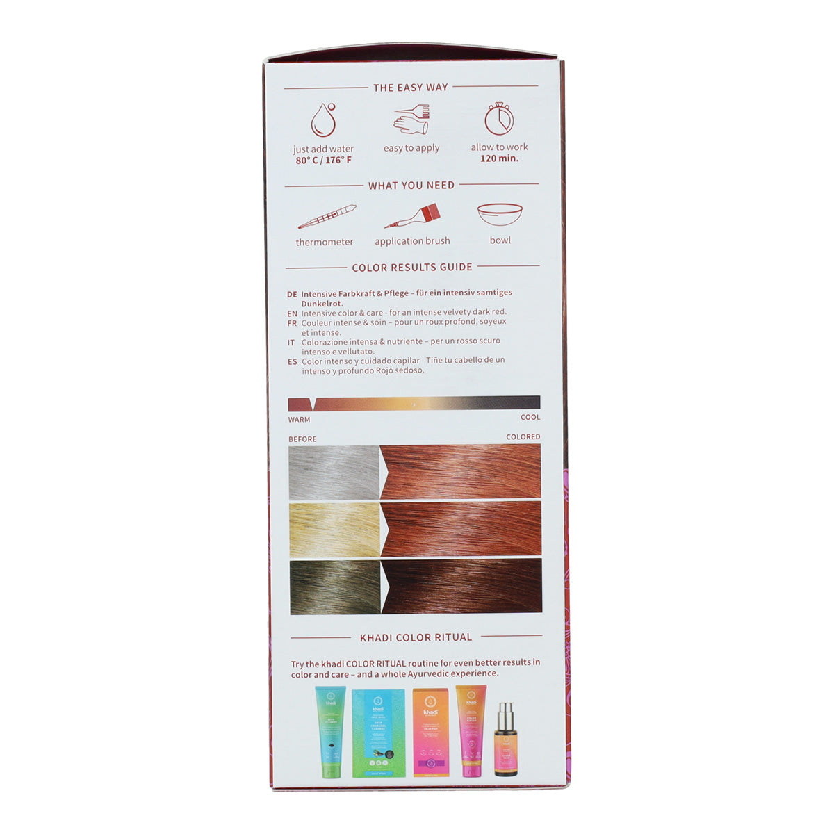 Henna natural Amla y Jatropha, Khadi,100 g