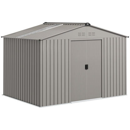 Outsunny Caseta De Jardín Exterior 4,9 M² 277x195x192 Cm Con Puerta Corredera_0