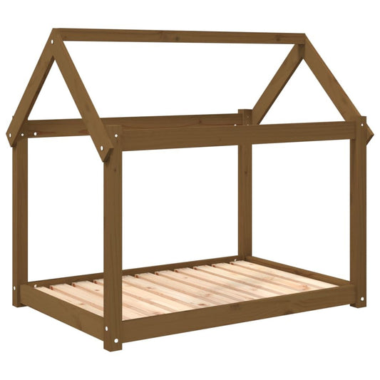 Vidaxl Cama Para Perros Madera Maciza Pino Marrón Miel 101x70x90 Cm_0