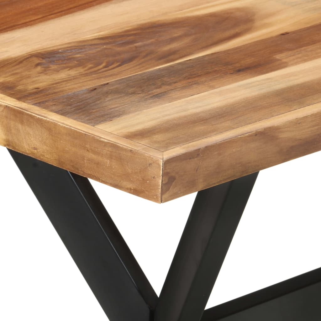 Mesa De Comedor De Madera Acacia Acabado Miel 120x60x75 Cm_3