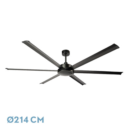 Ventilador Dc Sanson Negro Sin Luz 6asp 214d C/remoto Y Temporizador_0