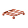 Bandeja Cuadrada Con Ruedas Terracota 33cm
