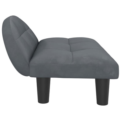 Cama Para Perros De Terciopelo Gris Oscuro 70x52x30 Cm / Vetonek_5