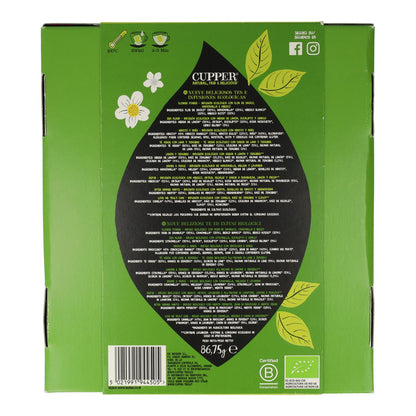 Pack 45 bolsitas de Infusiones y Tés Ecológicos Cupper 9 Sabores