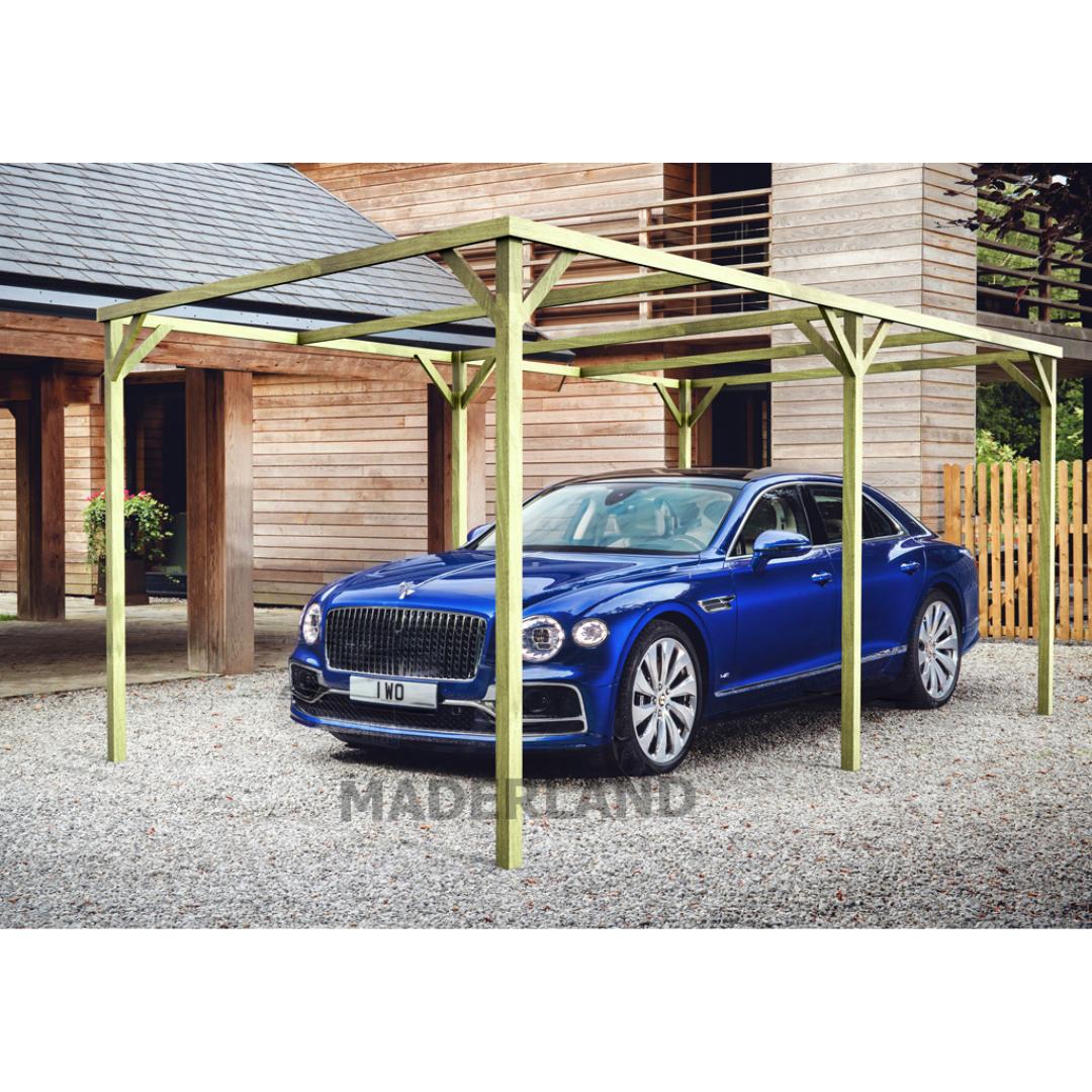 Garaje de madera maciza Ceuta Maderland 600x300 cm