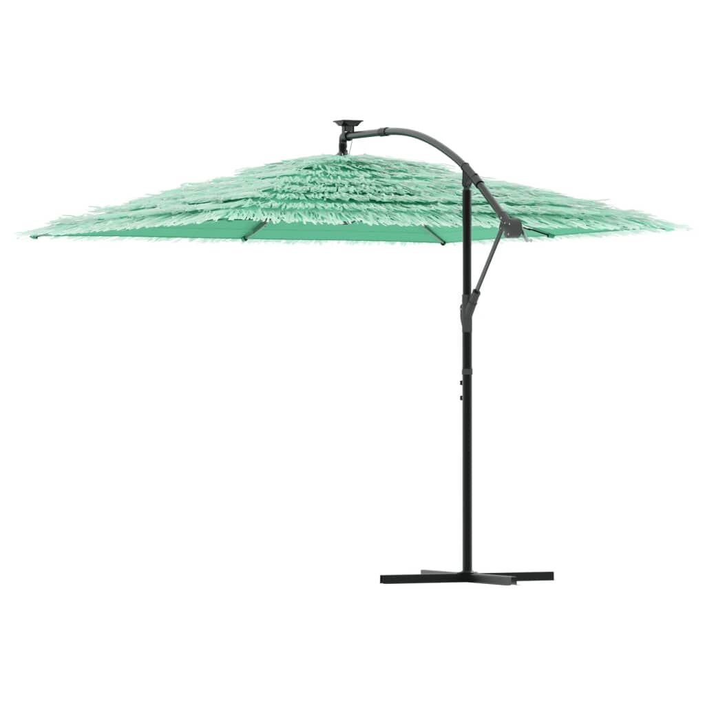 Vidaxl Sombrilla De Jardín Con Poste De Acero Verde 290x290x238 Cm_4