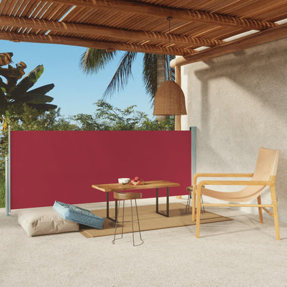 Vidaxl Toldo Lateral Retráctil De Jardín Rojo 117x300 Cm_1
