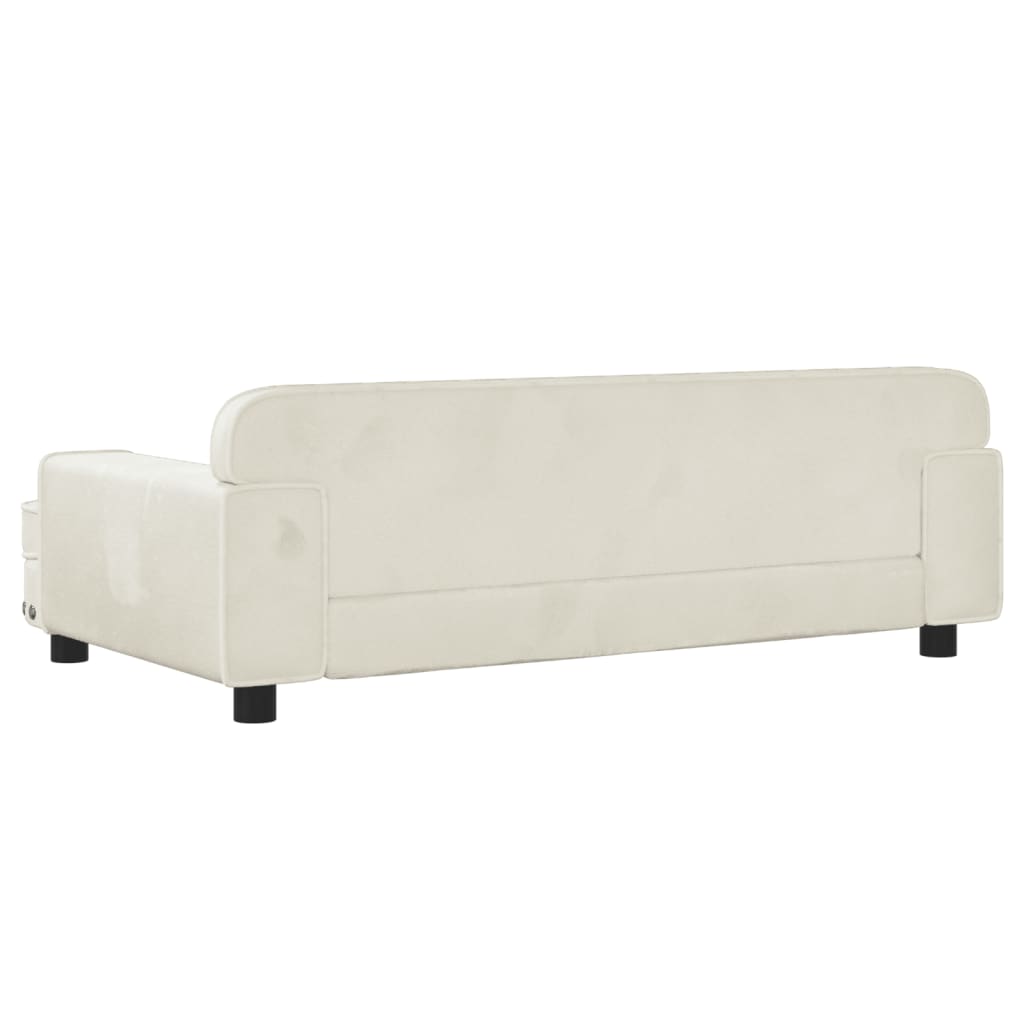 Cama Para Perros De Terciopelo Crema 90x53x30 Cm / Vetonek_0