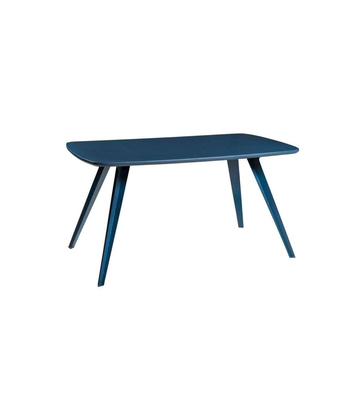 Mesa Rectangular De Comedor Berek T-15-l Acabado Azul, 72cm(alto) 140cm(ancho) 80cm(fondo)_0