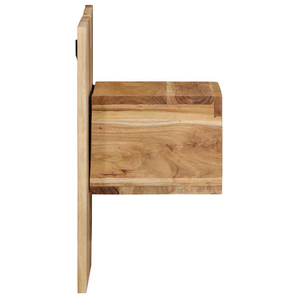 Mesita De Noche Madera Maciza De Acacia 50x27x50 Cm_1