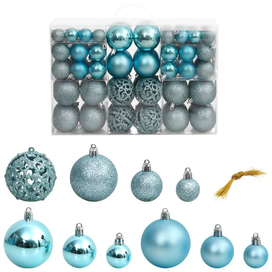 Vidaxl Bolas De Navidad 100 Unidades Turquesa 3 / 4 / 6 Cm_0