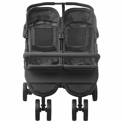 Vidaxl Carrito Para Gemelos De Acero Gris Antracita_1