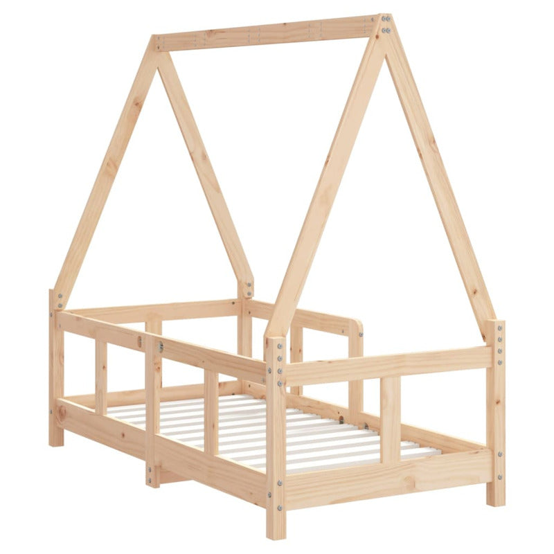 Vidaxl Estructura De Cama Para Niños Madera Maciza De Pino 70x140 Cm_5