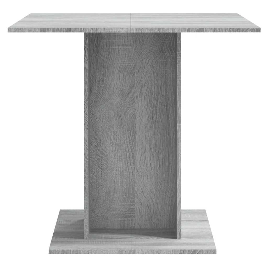 Mesa De Comedor Madera Contrachapada Gris Sonoma 80x80x75 Cm_2