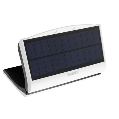 Aplique / Lampara Solar Led Jardin Blanca Con Sensor De Movimiento Y Crepuscular. Ip44_1