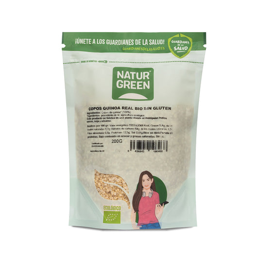 Copos de Quinoa real Bio Sin gluten NaturGreen 200 g