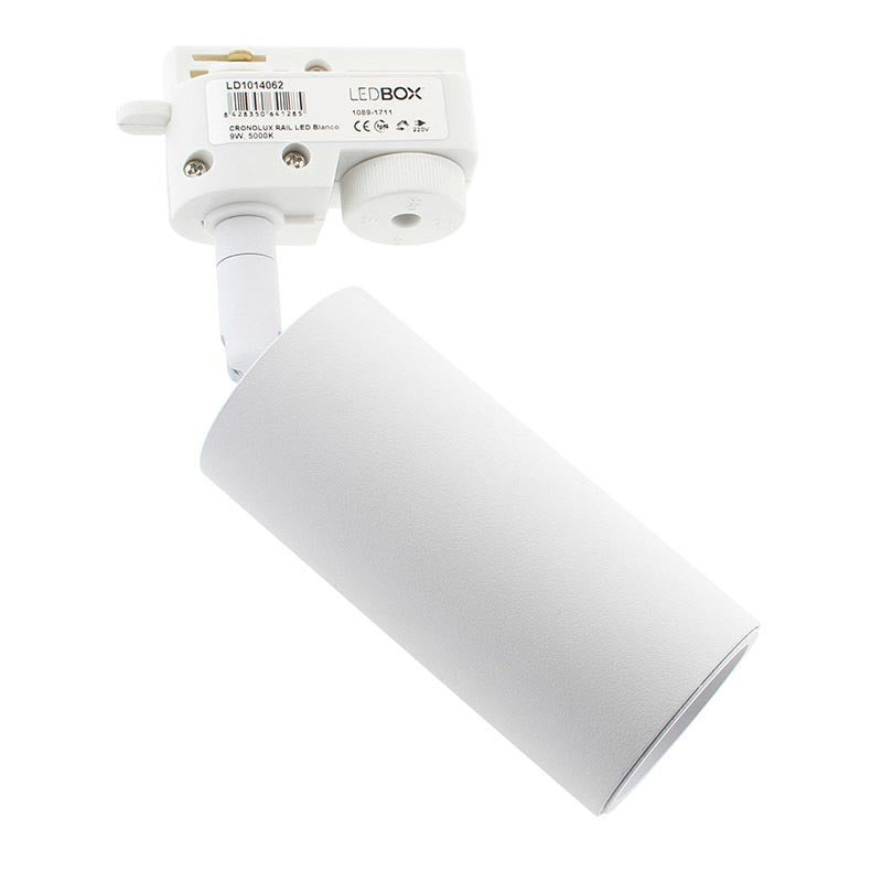Foco Carril Monofásico Mini Cronolux Rail Led Blanco 9w, Blanco Cálido_3