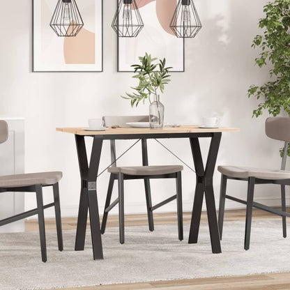Mesa De Comedor Marco Y Madera Maciza Pino Y Acero 100x50x75cm_1