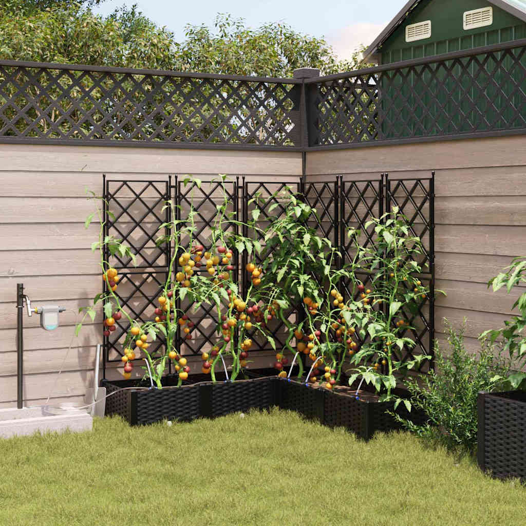 Vidaxl Jardineras Negro 120 X 120 X 126 Cm Acero_1