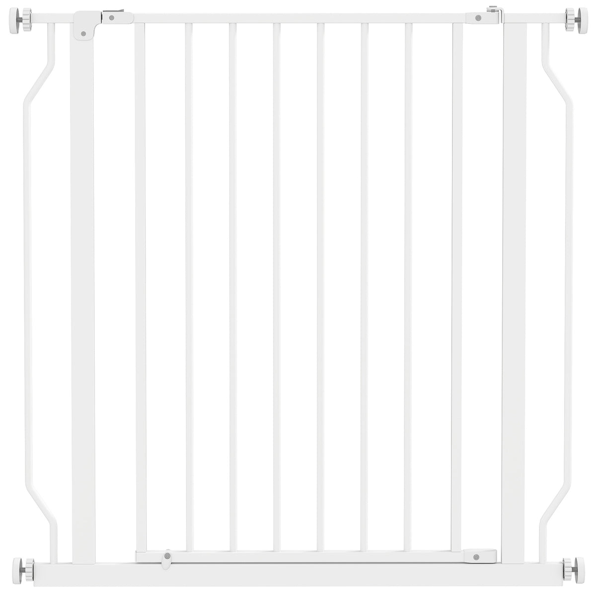 Pawhut Barrera De Seguridad Para Puertas Y Escaleras 75-85x76 Cm Blanco_0
