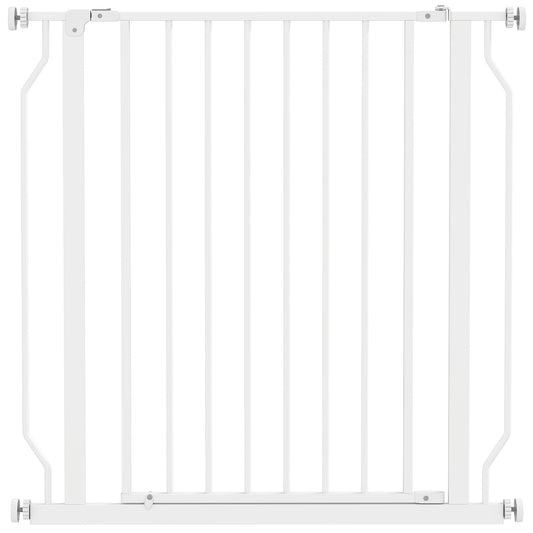 Pawhut Barrera De Seguridad Para Puertas Y Escaleras 75-85x76 Cm Blanco_0