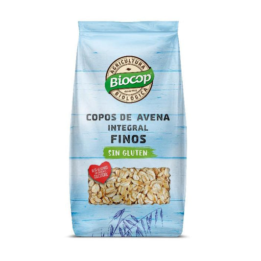 Copos de Avena Integral Finos Bio Sin Gluten Biocop 500 g