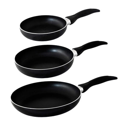 Juego De 3 Sartenes San Ignacio En Negro Color 16, 20 Y 24 Cm).