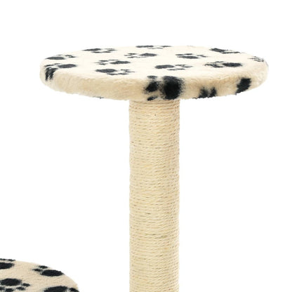 Vidaxl Rascador Para Gatos Con Poste De Sisal Huellas Beige 60 Cm_5