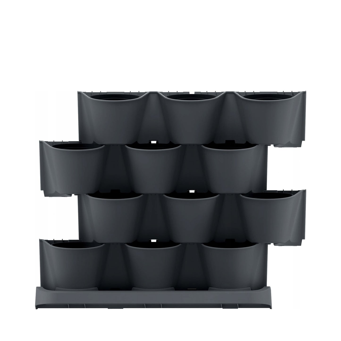 Macetero Vertical Prosperplast Cascade Garden De Plastico En Color Antracita 68,5 (largo) X 19 (ancho) X 54,6 (alto) Cm