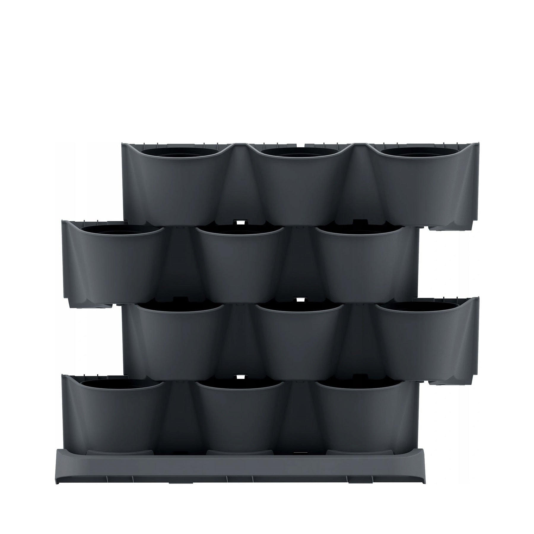 Macetero Vertical Prosperplast Cascade Garden De Plastico En Color Antracita 68,5 (largo) X 19 (ancho) X 54,6 (alto) Cm