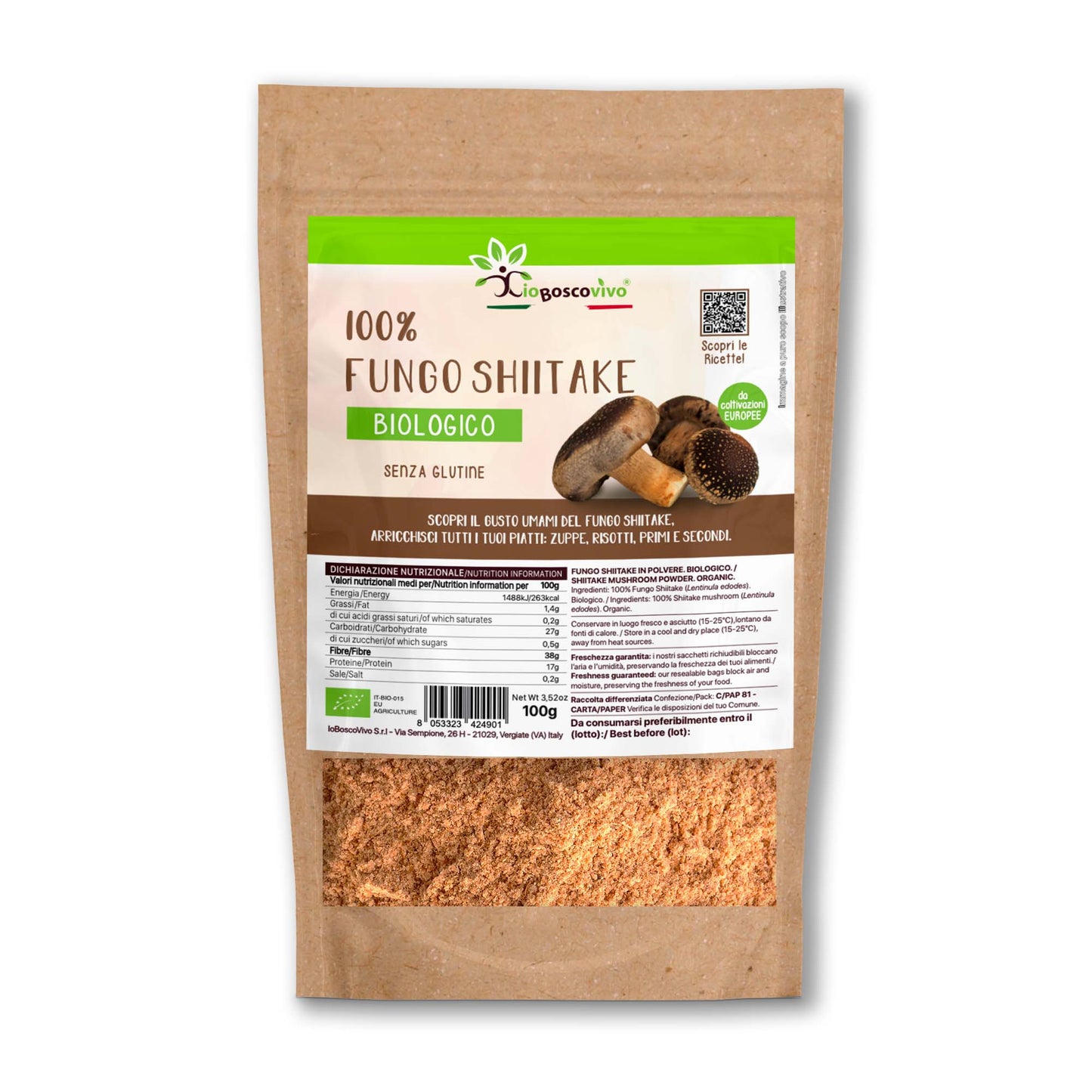 Polvo De Hongo Shiitake Ecológico 100g_0
