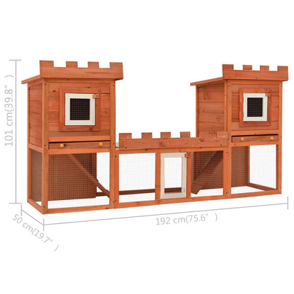 Vidaxl Casa Grande De Animales Jaula Conejera Doble Jaula De Madera_2
