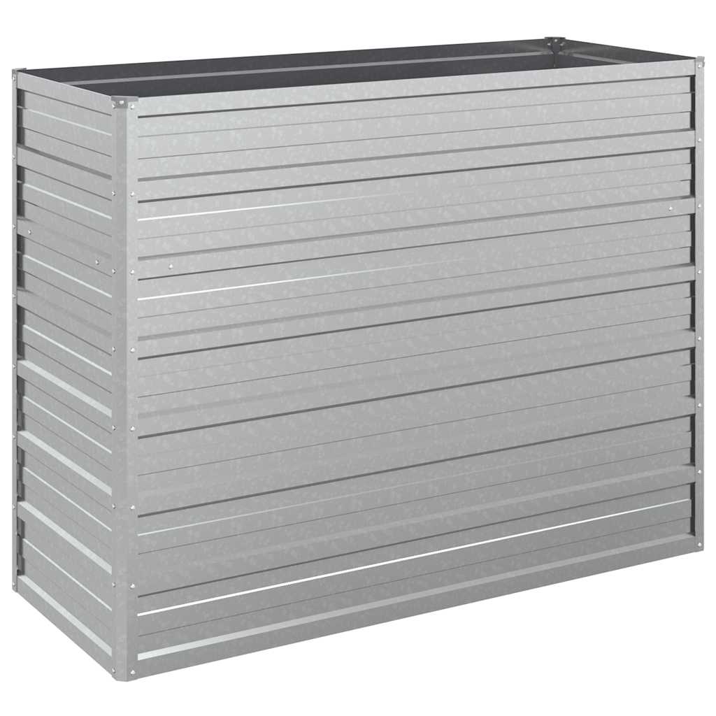 Arriate De Acero Galvanizado Plateado 100x40x77 Cm_0