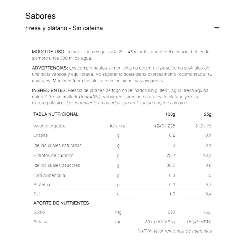 Energy Gel Bio 25 Gr No Caffeine_1