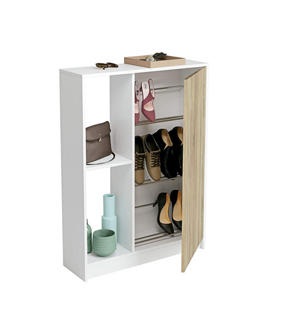 Zapatero Neo Una Puerta Y Dos Huecos Acabado Blanco/cambrian, 110 Cm(alto)80 Cm(ancho)25 Cm(fondo)_2
