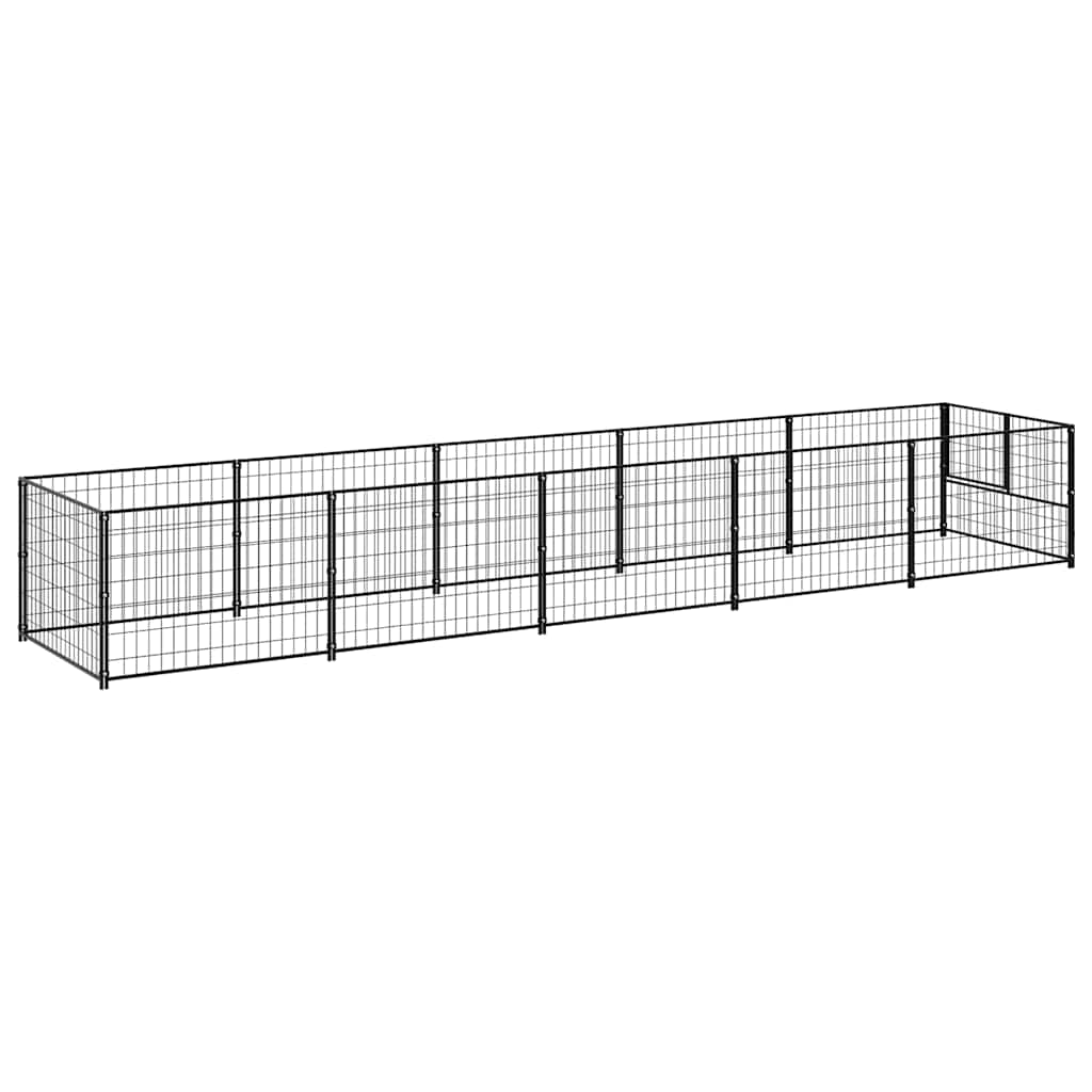 Perrera Acero 5 M² Negra_5