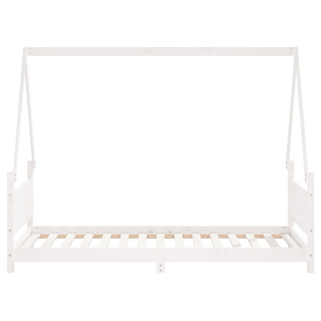 Vidaxl Estructura De Cama Para Niños Madera De Pino Blanco 90x190 Cm_3