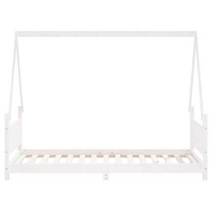 Vidaxl Estructura De Cama Para Niños Madera De Pino Blanco 90x190 Cm_3