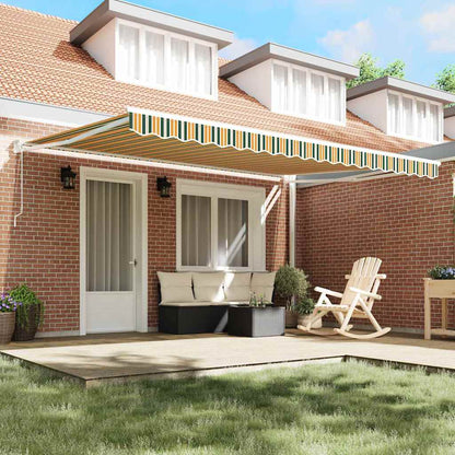 Toldo Retráctil Verde Y Amarillo 450 X 300 X 165 Cm_2