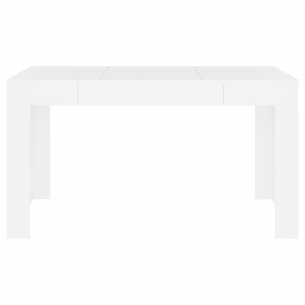 Mesa De Comedor De Madera Contrachapada Blanco 140x74,5x76 Cm_1