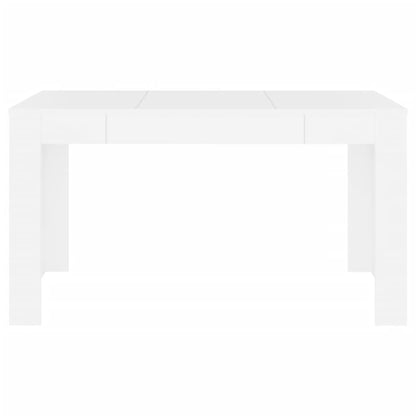 Mesa De Comedor De Madera Contrachapada Blanco 140x74,5x76 Cm_1