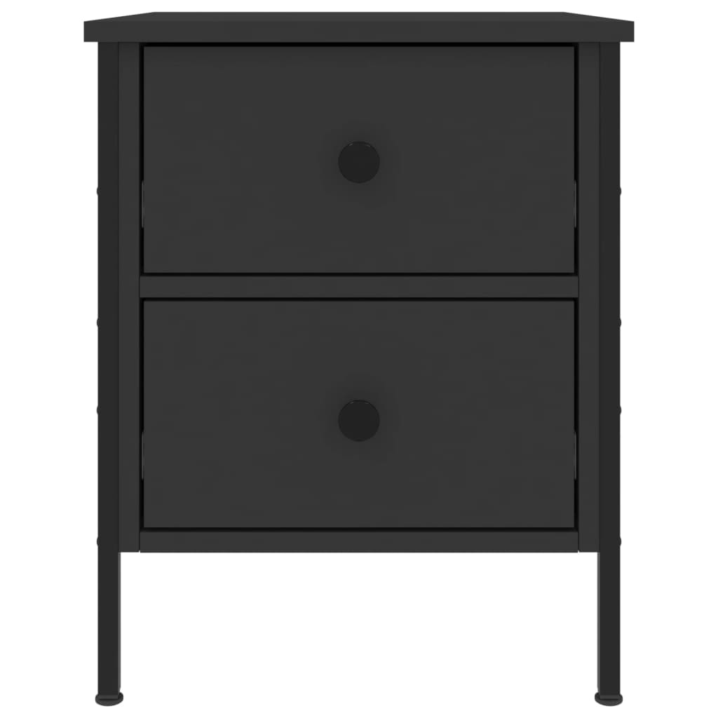 Mesitas De Noche 2 Uds Madera De Ingeniería Negro 40x42x50 Cm_4