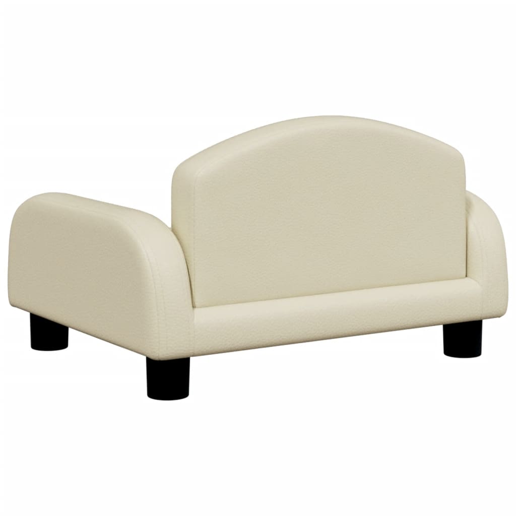 Cama Para Perros De Cuero Sintético Crema 50x40x30 Cm / Vetonek_1