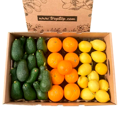 Caja 6kg Aguacates Hass, Naranjas Y Limones Directo Del Campo Tropitop (2kg De Cada Fruta)_0