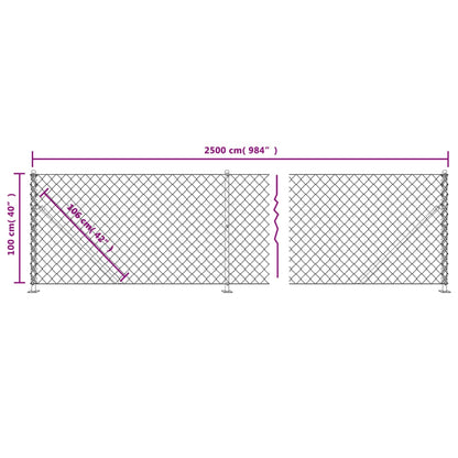 Cerca De Alambre Con Brida Plateada 1x25 M / Vetonek_3