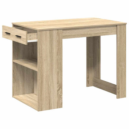 Escritorio Con Cajón Estante Madera Contrachapada Roble Sonoma_3