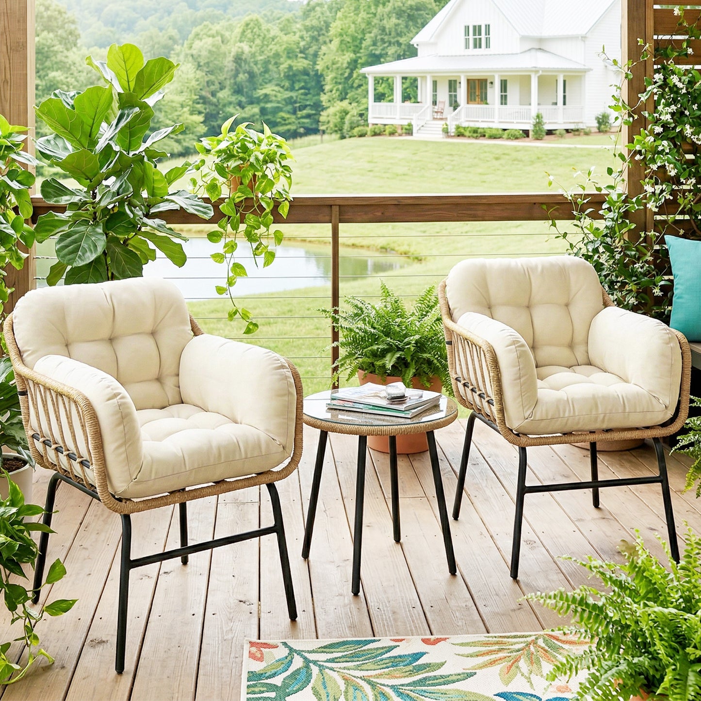 Outsunny Conjunto De Jardín Exterior De 3 Piezas_4