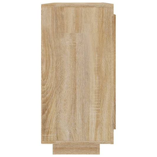 Aparador De Madera Contrachapada Color Roble Sonoma 92x35x75 Cm / Vetonek_0