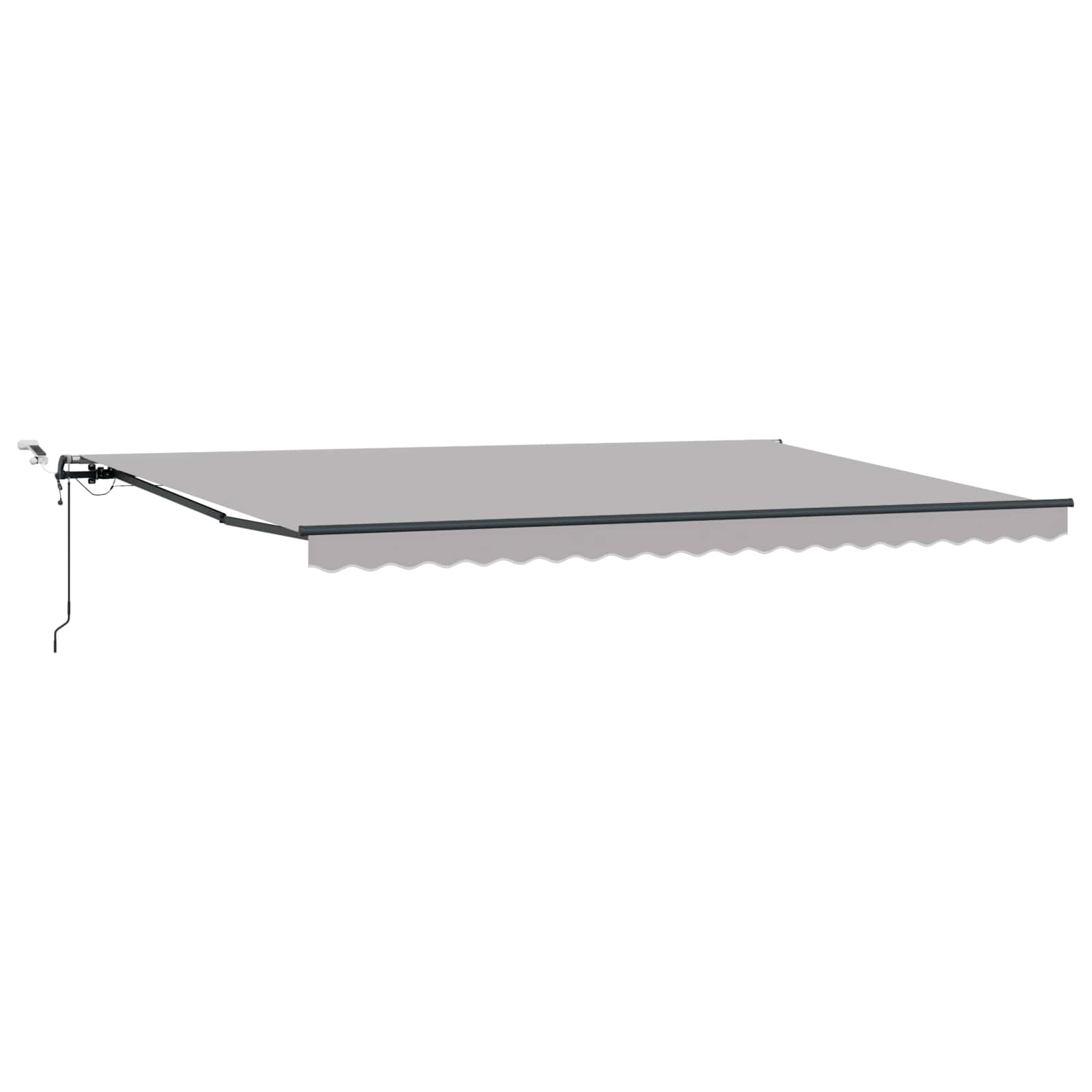 Toldo Retráctil Gris Claro 500 X 350 Cm Poliéster_0