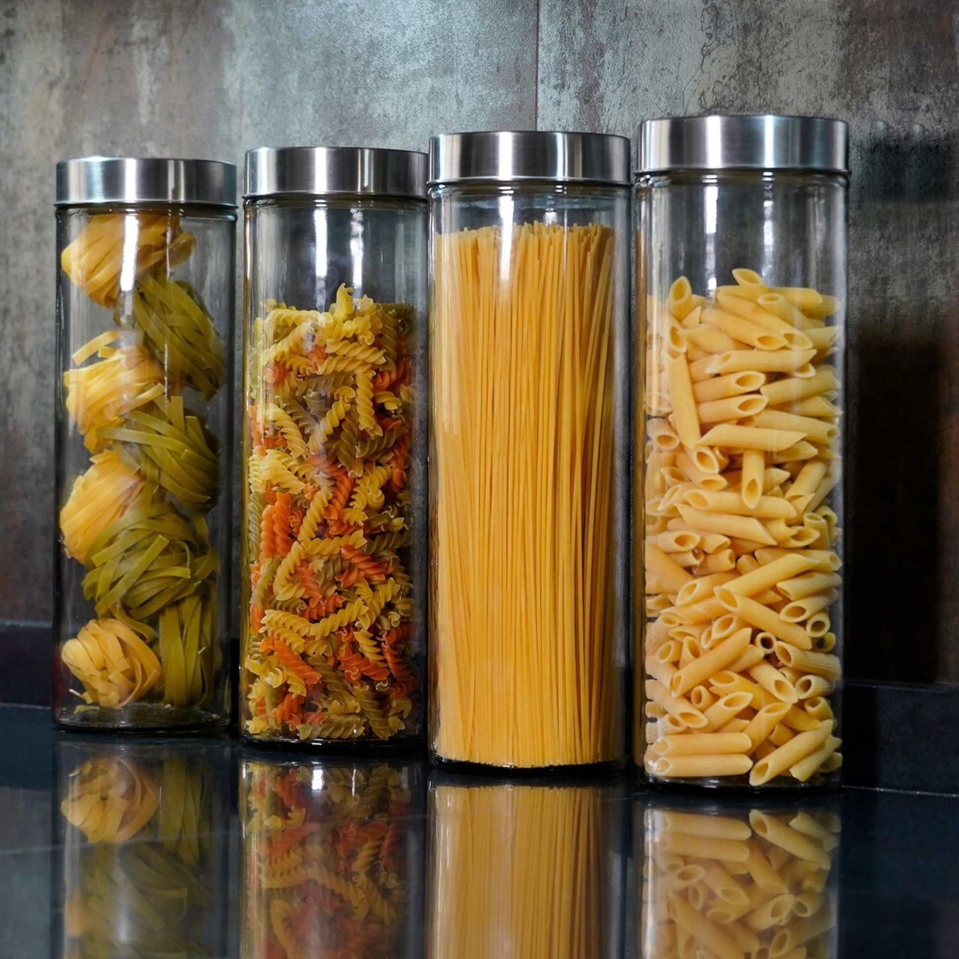 Well Home Tarro Hermético Ø11x27cm De Vidrio Y Acero Inoxidable 2l